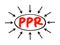 PPR - Pivot Point Reversal acronym text with arrows, business concept background