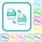 PPT DOCX file conversion vivid colored flat icons