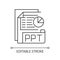 PPT file pixel perfect linear icon