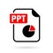 Ppt presentation file vector icon