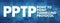 PPTP - Point to Point Tunnelling Protocol acronym, technology concept background