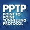 PPTP - Point to Point Tunnelling Protocol acronym, technology concept background