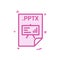 PPTX application download file files format icon vector design