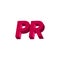 PR logo. Public Relations 3D icon