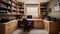 Practical Home Office: Built-in Desk, Ergonomic Chair, and Organized Storage Solutions