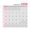 Practical light-colored planner, 2019, February, flat
