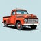 Practical pickup truck illustration