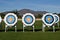 Practice targets at archery field