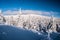 Praded hill in winter Jeseniky mountains in Czech republic