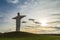 Pradopolis, Sao Paulo countryside State. Oponed arms Christ stat