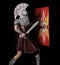 Praetorian guard in ancient Rome against a black background