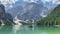 The Pragser Wildsee, Lago di Braies, in the Dolomites, Stunning Landscape
