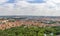 Prague aerial view panorama from tower