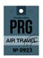 Prague airport luggage tag