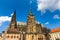 Prague, bell gothic towers and St. Vitus Cathedral. St. Vitus is a Roman Catholic cathedral in Prague, Czech Republic. Panoramic