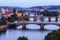 Prague bridges letna park view