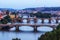 Prague bridges letna park view