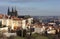 Prague Castle. Cathedral of St. Vitus from the observation deck of Strahov Monastery. Prague. Czech Republic.