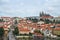 Prague Castle and Charles bridge cityscape Czech