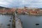 Prague Castle cityscape with Charles bridge