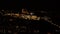 Prague Castle fortress 4k aerial drone by night