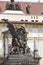 Prague Castle, Hradcany, sculpture on the courtyard , Prague, Czech Republic