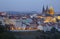 Prague - The Castle, Hradcany and St. Vitus cathedral at dusk