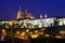 Prague castle at night