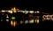 Prague castle night reflection