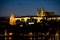 Prague castle and St. Nicolaus church at night