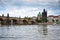 Prague, Charles Bridge accross Vltava river