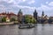 PRAGUE, CHEZH REPUBLIC - JAN 28, 2017: Prague river Vltava, Czech Republic.