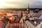 Prague Cityscape. High Angle View. Czech Republic