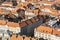 Prague cityscape panorama of residential quarter with red roofs