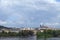 Prague cityscape Vltava river riverside  Czech