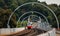 Prague, Czech: 02 July 2018: high-speed tram line to the Barrandov neighborhood. Transport engineering infrastructure