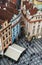 PRAGUE, CZECH REPUBLIC - 10, JANUARY: view over the colorful old houses and red tiled roofs from the top of Staromestska