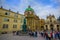 Prague, Czech Republic - 13 August, 2015: Rudolfinum music auditorium as seen from backside, beautiful architecture and