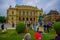 Prague, Czech Republic - 13 August, 2015: Rudolfinum music auditorium as seen from front