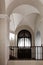 PRAGUE, CZECH REPUBLIC - April 1, 2022: Old Town Hall interior. Inner balcony with window and arches.