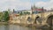 PRAGUE - CZECH REPUBLIC, AUGUST 2015: charles bridge, castle view