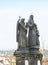 Prague, Czech Republic, Charles bridge. Statue Of St. Francis.