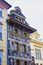 Prague, Czech Republic - December 31, 2017: The detailed view of the beautiful House at the Minute, located near the Old