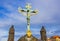 Prague, Czech Republic - December 31, 2017: Statuary of St. Cross - Calvary at Prague