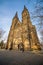 Prague, Czech republic - February 24, 2021. Basilica Minor in Vysehrad fortress area