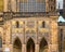 Prague, Czech Republic. The Golden Gate of the St. Vitus Cathedral