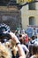 Prague, Czech Republic - June 27th 2019: People watching and taking pictures of the changing of Honor Guard in front of Prague