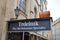 Prague, Czech Republic - June 27th 2019: Sign of street stand selling trdelnik - traditional Czech dessert and popular Bohemian