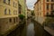 PRAGUE, CZECH REPUBLIC : Kampa Island in Prague, also known as Venice of Prague. The old house are reflected in narrow river Devil