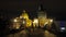 Prague, Czech Republic, landscape at the Charles Bridge and Its towers at night